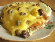 Грибы, запеченные с яйцами