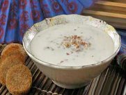 Гречневый молочный суп с горохом