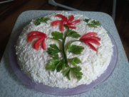 Салат с красной рыбой и рисом “Флагман”